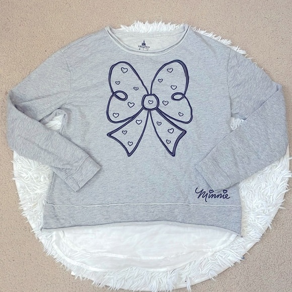 Authentic Disney Parks Layered Minnie Bow Sweater - Picture 1 of 8